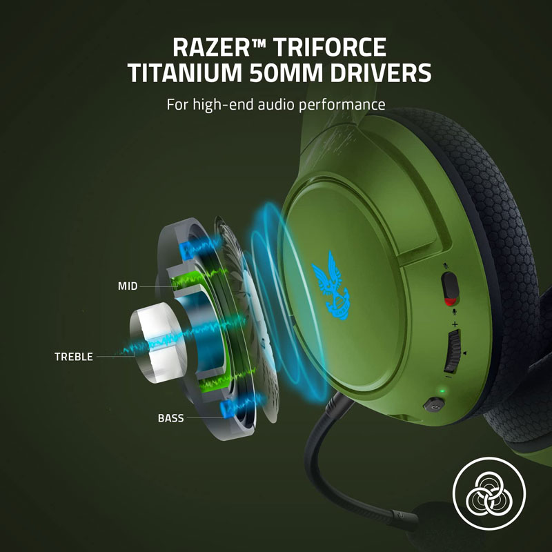 thumbnail image 2 of Razer Kaira Pro Halo Infinite Wireless Gaming Headset For Xbox Series X – Green 2 of 6